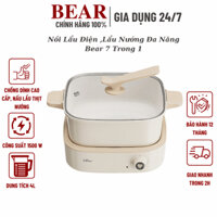 Nồi Lẩu Điện ,Lẩu Nướng Đa Năng Bear 7 Trong 1 Chống Dính Cao Cấp, Nấu Lẩu Thịt Nướng -   Sỉ Gia Dụng