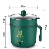 Nồi lẩu điện mini 18cm kèm giá hấp inox đa năng