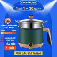 Nồi lẩu điện mini 2 tầng chống dính kèm khay hấp Inox (chiên, xào , nấu) với 2 nấc nhiệt giành cho 1, 2 người STGD156