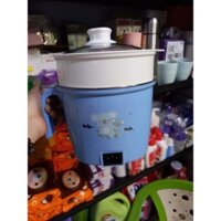 Nồi Lẩu Điện Mini 2 Tầng Tiện lợi Nấu Mì, Ăn Lẩu, Nấu cơm Đa Năng Kèm Giá Hấp