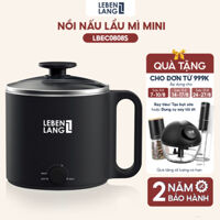 Nồi lẩu điện mini đa năng Lebenlang LBEC0808 1500ml - Hàng chính hãng - Màu đen