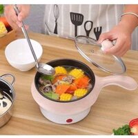Nồi lẩu điện mini đa năng chiên,xào,nấu cơm,hấp 2 tầng