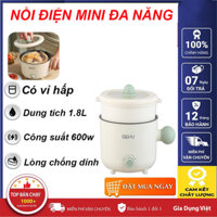 Nồi lẩu điện mini dung tích 1.8L, nồi điện đa năng công suất 600w, siêu chống dính tiện lợi