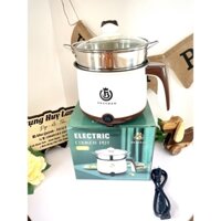 Nồi Lẩu Điện Mini, Nấu Mì 2 Tầng Đa Năng Tặng Kèm Khay Hấp ( Chiên, Xào, Nấu ăn, nấu cơm, nấu lẩu mini ) cho 1-2 người