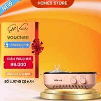 Nồi Lẩu Điện Mini, Nồi Lẩu Nướng Bear DKL-C12D1 Dung Tích 1.2 Lít Công Suất 1200 W - Hàng Nhập Khẩu - DKL-C12D1