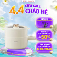 Nồi Lẩu Điện Mini OIDIRE 700W 1,8L Ca Nấu Mì, Hấp Luộc Xào 2 Tầng, Nồi Điện Đa Năng Phù Hợp Một Người Sinh Viên - ODI06A