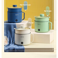 Nồi Lẩu Điện Mini,chảo điện đa năng chiên xào, nồi lẩu nhỏ gọn cho ký túc xá, nồi chức năng chống dính, nồi hấp, 1.8L