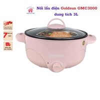 Nồi lẩu điện, nồi lẩu đa năng Goldsun GMC3000, dung tích 3L, lòng nồi phủ chống dính, bảo hành 12 tháng, lỗi 1 đổi 1