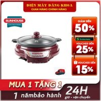 Nồi lẩu điện Sunhouse SH-535L Nâu 3.5 lít (✈ĐC1 : 666 Ngô Gia Tự hoặc ✈ĐC2 : 5c Miếu Hai Xã ☎️ : ⓿❾❻❾❼⓿❹❼⓿❽ ​ / ​ ⓿❾❽❻❻❾❷❷❻❻)