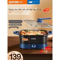 Nồi Lẩu Điện Supor Gia Đình Nấu Đa Năng Nồi Đặc Biệt Công Suất Lớn Hấp, Chiên Và Chiên Nồi Lẩu Điện Tất Cả Trong Một