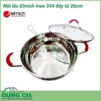 Nồi lẩu Elmich Inox 304 đáy từ 26cm