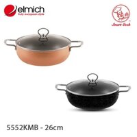 Nồi lẩu Elmich Smartcook 26cm vung kính dùng bếp từ chính hãng (giao màu ngẫu nhiên)