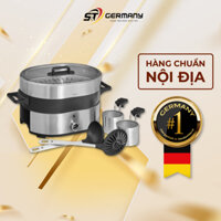 Nồi Lẩu Hấp Wmf Lono Hot Pot & Steam Nội Địa Đức, Nồi Lẩu Điện Chất Liệu Thép không Gỉ, Công Suất Lớn GermanySnT 260022