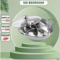 Nồi lẩu inox 2 ngăn 30cm , 32cm siêu tiện lợi