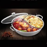 Nồi lẩu inox 2 ngăn Hotpot 30 cm