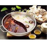 Nồi Lẩu Inox 2 Ngăn Nắp Kính 30cmD185