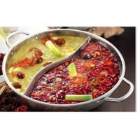 Nồi lẩu inox 2 ngăn size 30cm & 32cm [LoanNguyên Boutique]