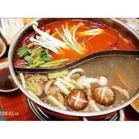 nồi lẩu inox 2 ngăn tiện  dụng siez 30