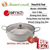 Nồi lẩu inox 3 đáy Smartcook 5552KMB - 26cm Elmich