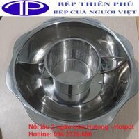 Nồi lẩu inox 3 ngăn tròn hình hoa