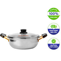 Nồi Lẩu Inox Nắp Kiếng Kim Hằng 20-24-26Cm Mta-Mart, Dày Dặn, Hàng Chính Hãng