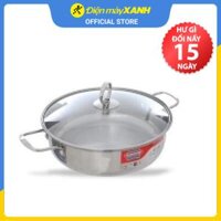 Nồi lẩu inox nắp kính 24 cm Sunhouse SHL24 - Hàng chính hãng