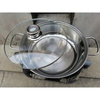 NỒI LẨU INOX TIẾN THÀNH, NỒI LẨU INOX NẮP KIẾNG SIZE 26 CM, NỒI LẨU INOX DÀY DẶN