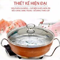 Nồi Lẩu Kiêm Chảo Điện Đa Năng OSAKA 3.5L Công Suất Lớn, Nồi & Bếp Lẩu- Hàng cao cấp chính hãng 100%-tongkhohuyhoang168