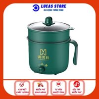 Nồi lẩu mini đa năng 2 tầng ca nấu mì điện hấp Hàn Quốc