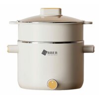 Nồi lẩu mini kèm xưng hấp Arber DN06 màu trắng