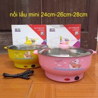 Nồi Lẩu Mini , Nồi Nấu Đa Năng Mini Đủ Size 26-28 Tiện Lợi