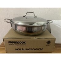 Nồi lẩu nắp inox 24 cm, nồi lẩu cao cấp inox