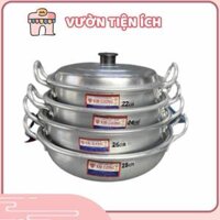Nồi lẩu nhôm cao cấp, dày dặn kích thước đa dạng 22 - 24 - 26 - 28 - 30 cm, thương hiệu nhôm Kim Cương an toàn