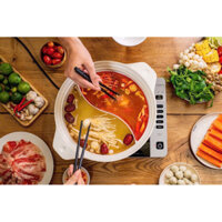 🍲Nồi lẩu nhôm đúc 2 ngăn 26cm Kaiyo của Nhật - made in Japan
