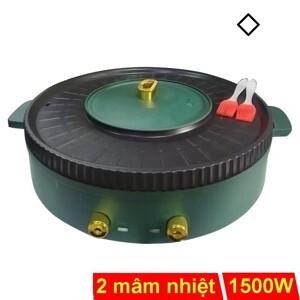 Nồi lẩu nướng 2 mâm nhiệt Nineshield KB-518L có 2 nút chỉnh nhiệt độc lập