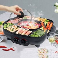 Nồi lẩu nướng điện - chảo điện đa năng cao cấp hình vuông 34cm