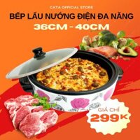 Nồi Lẩu Nướng Điện Đa Năng 36cm 40cm – Xào, Nấu, Nướng, Làm Bánh – Công Suất 1500W – Lớp Chống Dính Cao Cấp – Tiết Kiệm