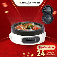 Nồi lẩu nướng điện đa năng LocknLock 4L, có thể nấu và nướng, lồng tháo rời Multi Cooker EJP544WHT-T2CMALL