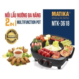 Nồi lẩu nướng Matika MTK-3618