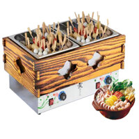 Nồi lẩu oden loại đôi 18 ngăn, nồi lẩu xiên que tự chọn kiểu Nhật [BH 12 Tháng]0