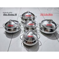 Nồi lẩu riêu cua bằng nhôm, nồi lẩu bằng nhôm gò cao cấp đủ size 16cm, 18cm, 20cm, 22cm, 24cm