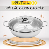 Nồi Lẩu Thái ORKIN iNOX 304 Cao Cấp 3 Đáy Đường Kính 30Cm, Sử Dụng Các Loại Bếp ĐT HOME