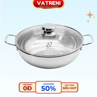 Nồi Lẩu Thái ORKIN iNOX 304 Cao Cấp 3 Đáy Đường Kính 30Cm, Sử Dụng Các Loại Bếp VATRENI