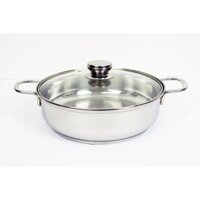 Nồi Lẩu Từ Inox Smartcook Có Nắp Kính 26cm 5552KMB