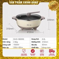 Nồi lẩu uyên ương 6L Bear DHG-B60R6
