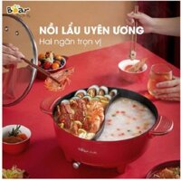 Nồi lẩu uyên ương Bear SUBE006 - dòng nồi lẩu điện 2 ngăn độc lạ, dùng cực tiện lợi cho mọi gia đình