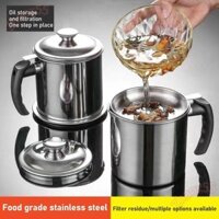 Nồi Lọc Dầu ZHAOX55, Lọc Lard 1.4L / 1.9L Dụng Cụ Lọc Dầu Nấu Ăn, Hộp Đựng Dầu Mỡ Dung Tích Lớn Nồi Dầu Nhà Bếp