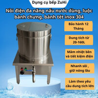 Nồi luộc bánh chưng, bánh tét, luộc gà nấu nước dùng 30L bằng mâm nhiệt inox 304 cao cấp tiết kiệm điện