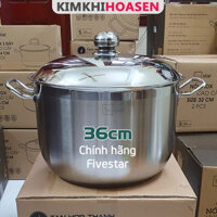 Nồi luộc gà 3 đáy, 36cm, chính hãng Fivestar