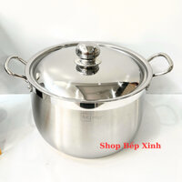 Nồi luộc gà 3 đáy inox 430 cao cấp FiveStar Standard nắp inox size 32cm dung tích 15 lít , dùng được mọi bếp